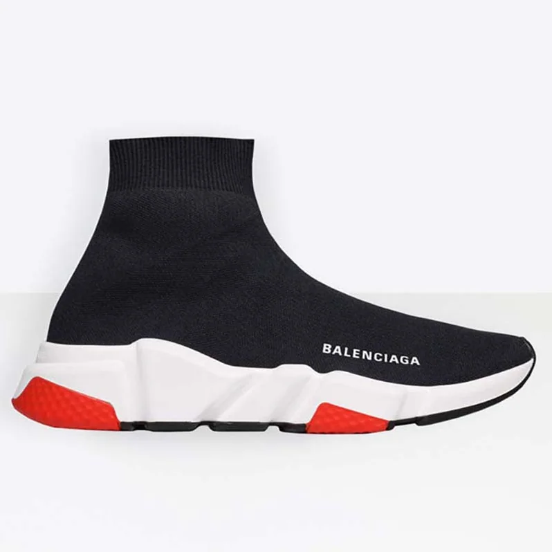Balenciaga Shoes Speed Trainers with Tricolor Sole for Unisex in Black Balenciaga Shoes Speed Trainers with Tricolor Sole for Unisex in Black