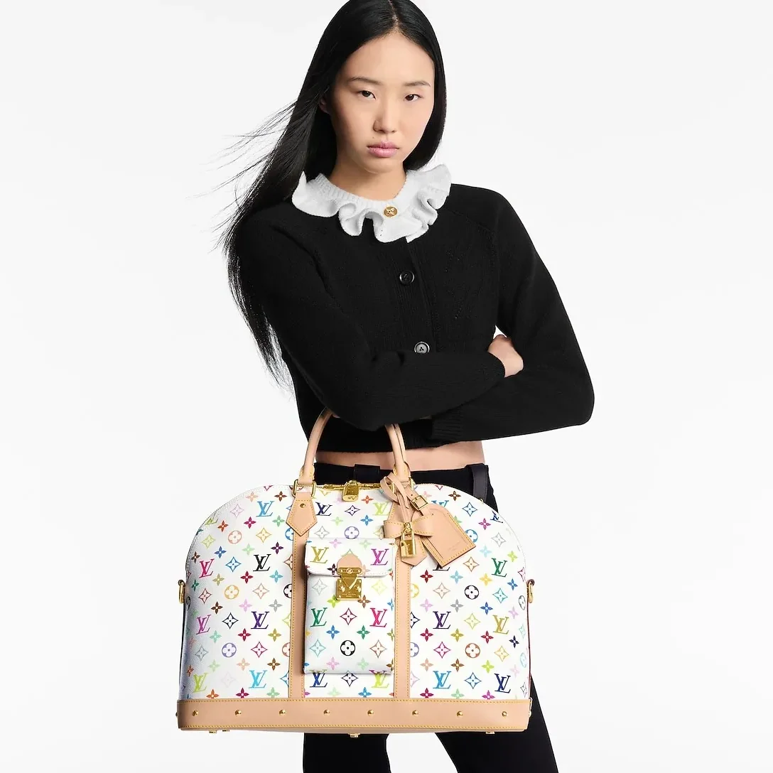 Louis Vuitton LV x TM Alma Travel Top Handle Bag in Multicolored Gold Hardware