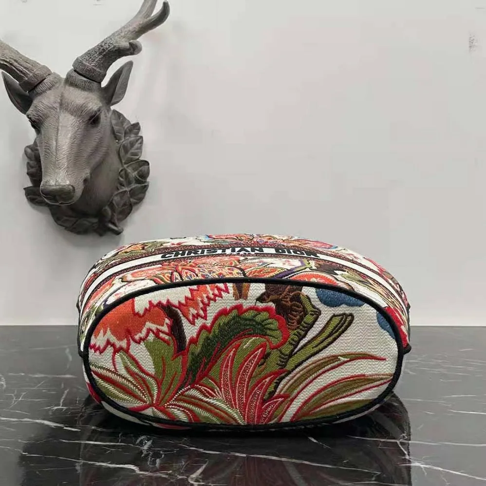 Dior Hat Basket Bag Natural Multicolor Albero della Vita Embroidery for Women Dior Hat Basket Bag Natural Multicolor Albero della Vita Embroidery for Women