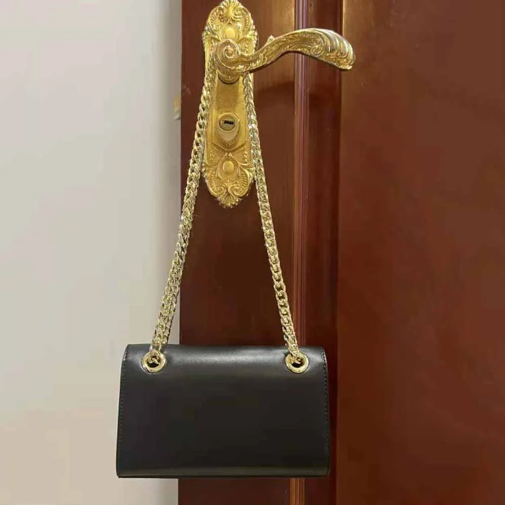 Dolce Gabbana D&G Polished Calfskin 3.5 Phone Bag for Women in Black