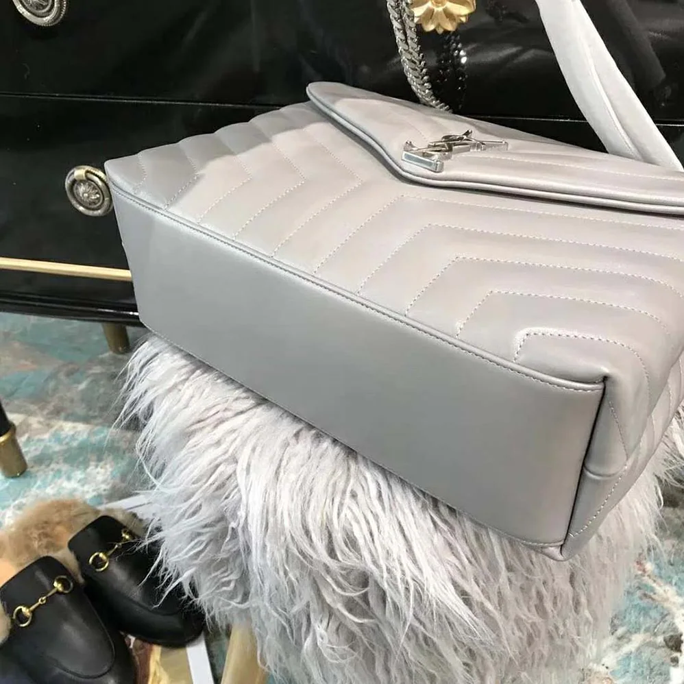 Saint Laurent YSL Loulou Medium Matelasse Y Leather for Women in White Saint Laurent YSL Loulou Medium Matelasse Y Leather for Women in White