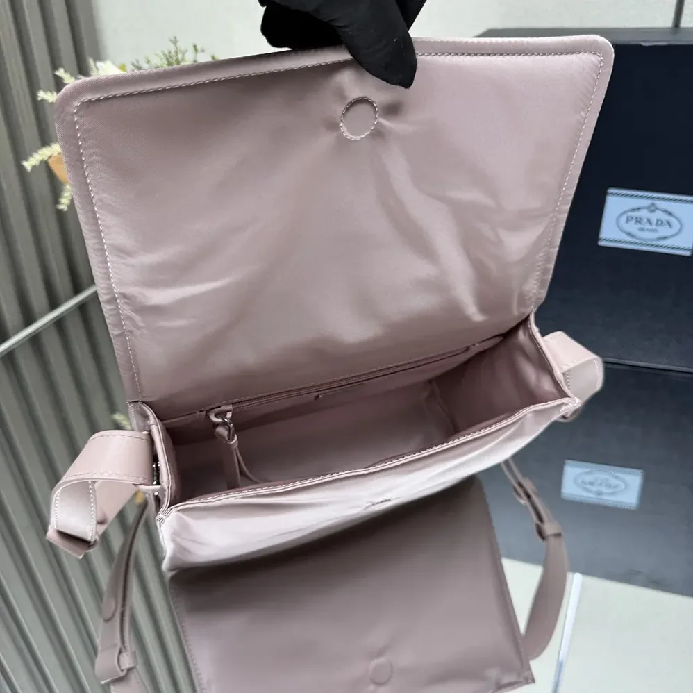 Prada Small Padded Re-Nylon Shoulder Bag for Women in Pink