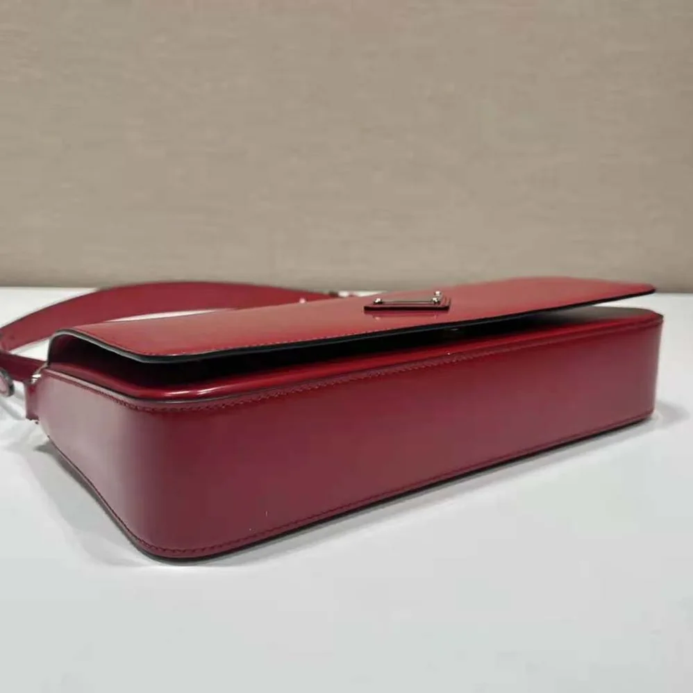 Prada Brushed Leather Prada Femme Bag for Women in Red Prada Brushed Leather Prada Femme Bag for Women in Red