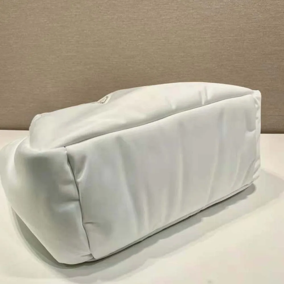 Prada Large Padded Re-Nylon Tote Bag for Women in White Prada Large Padded Re-Nylon Tote Bag for Women in White