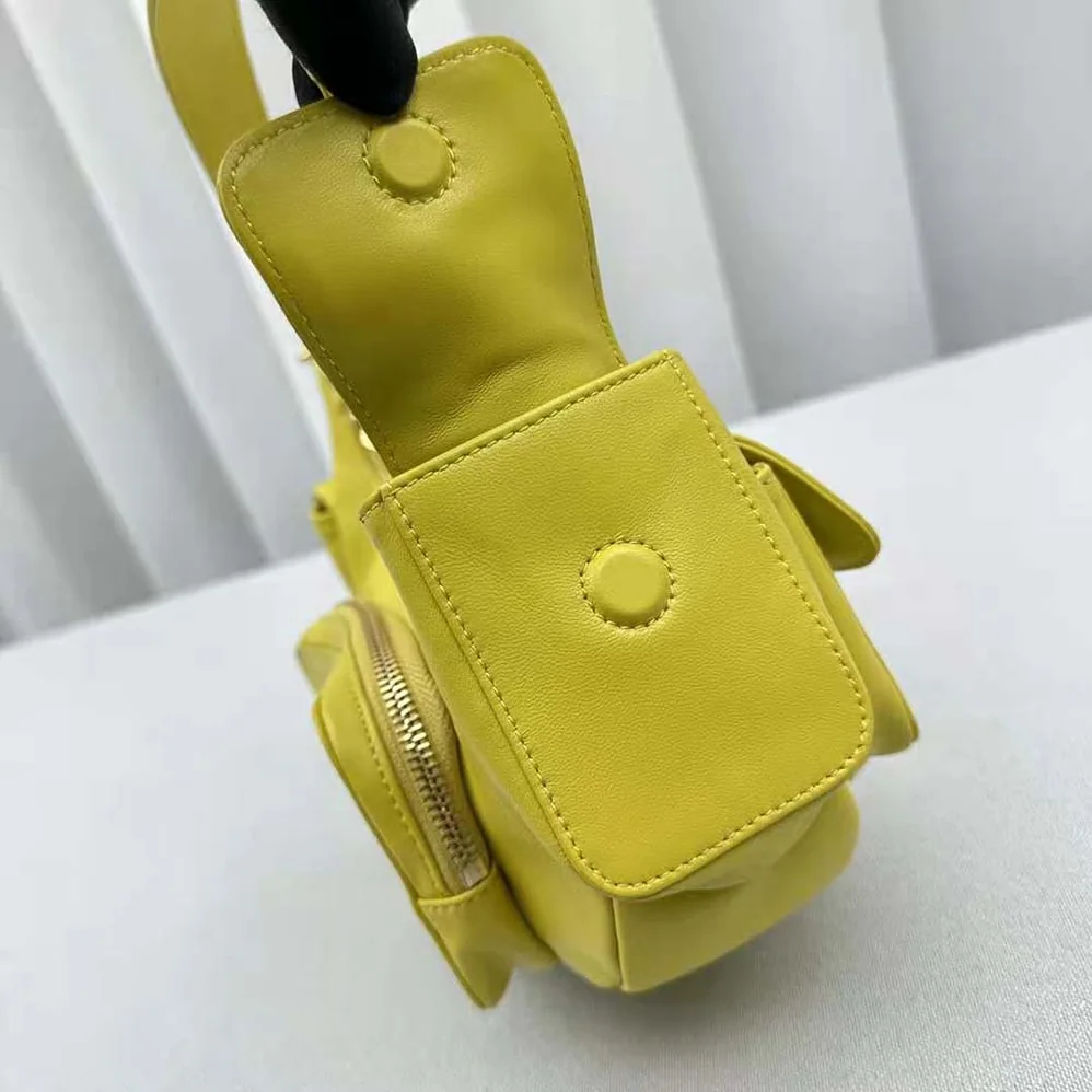 Miu Miu Nappa Leather Pocket Bag for Women in Yellow
