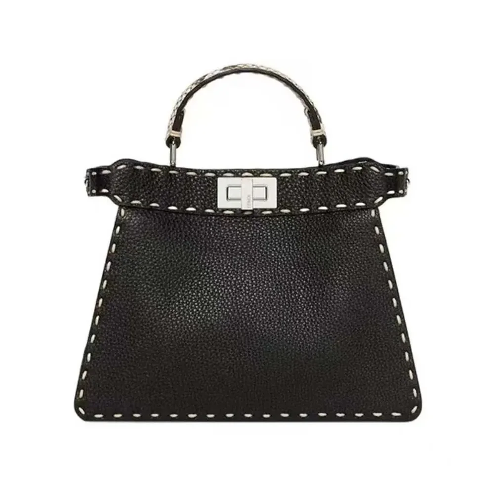 Fendi Peekaboo Iseeu Small Black Selleria Bag for Women Fendi Peekaboo Iseeu Small Black Selleria Bag for Women