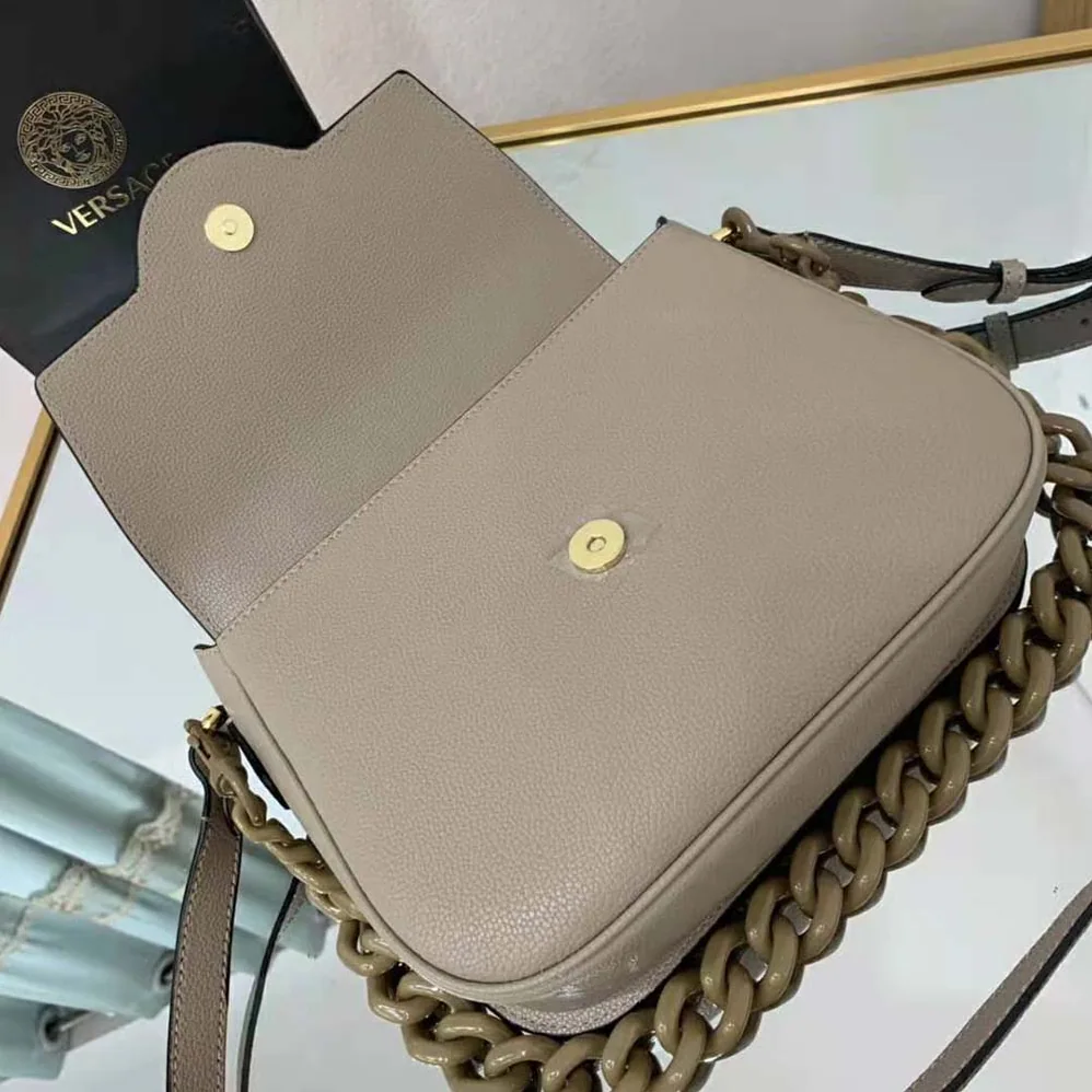 Versace La Medusa Shoulder Bag for Women in Sandy