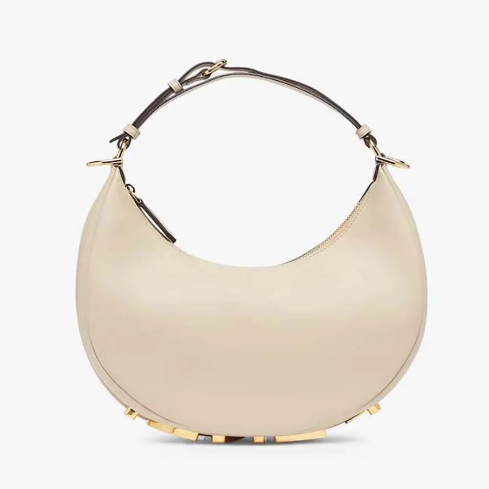 Fendi Fendigraphy Small Beige Leather Bag for Women Fendi Fendigraphy Small Beige Leather Bag for Women