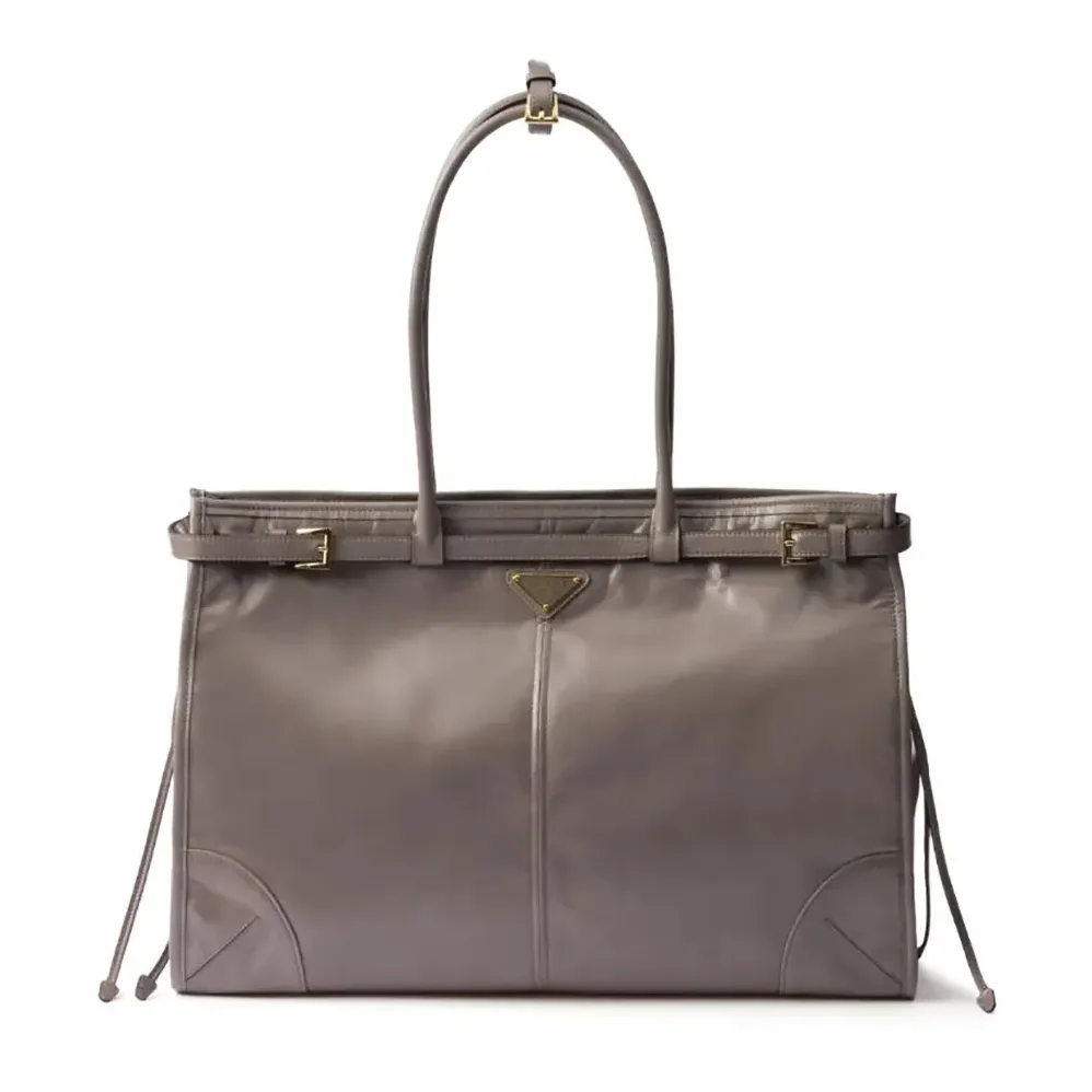 Prada Bonnie Leather Tote Bag for Unisex in Clay