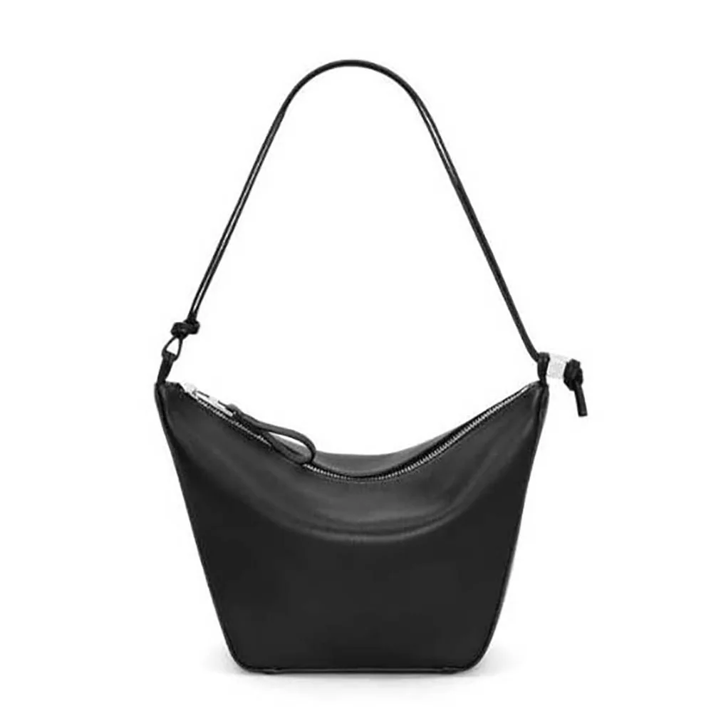 Loewe Mini Hammock Hobo Bag in Classic Calfskin for Women in Black Loewe Mini Hammock Hobo Bag in Classic Calfskin for Women in Black