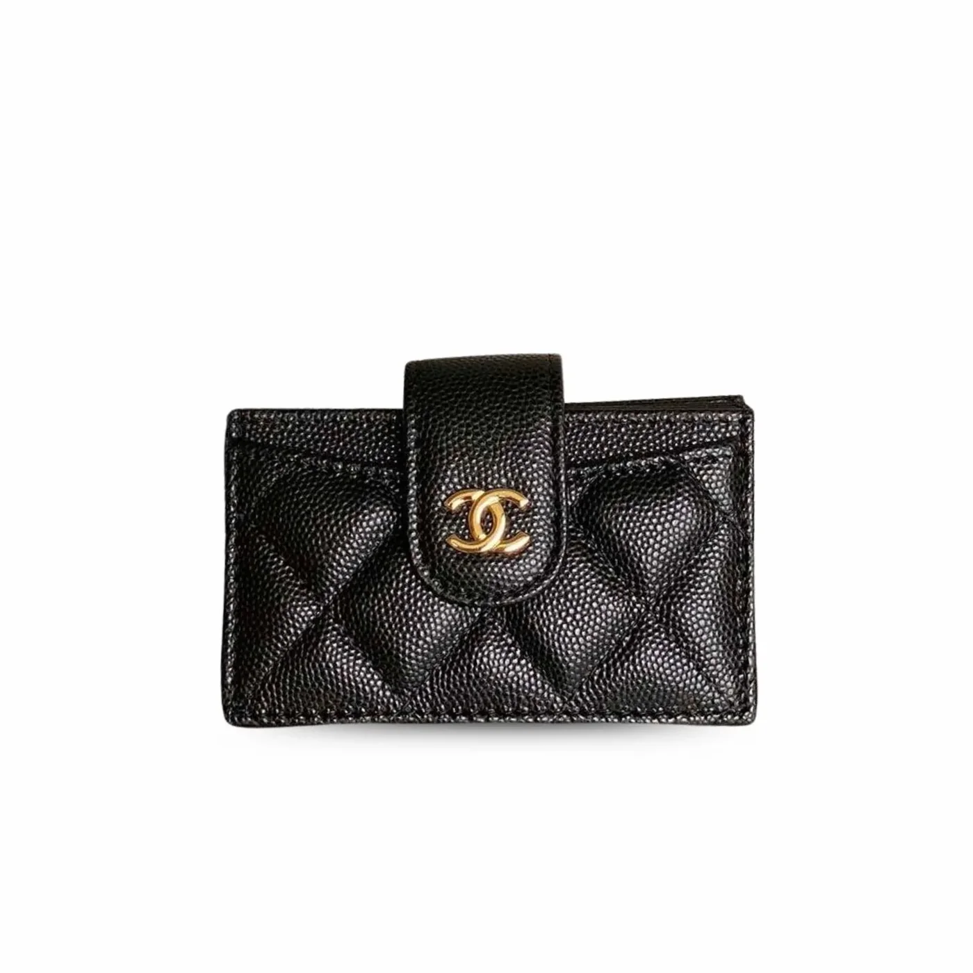Chanel CO-CO Card Holder Wallet Black Gold Hardware / Chanel CO-CO Card Holder Wallet Black Gold Hardware /