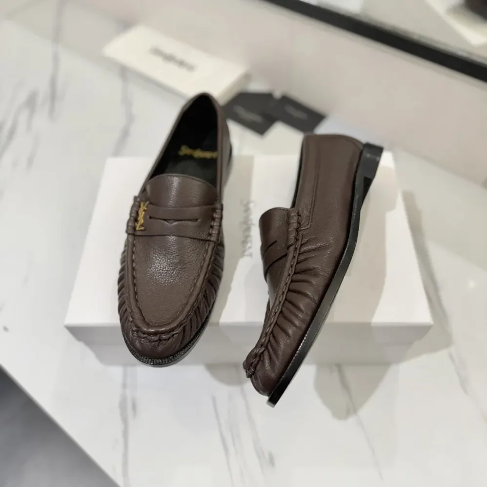 Saint Laurent YSL Le Loafer Supple in Matte Leather for Unisex