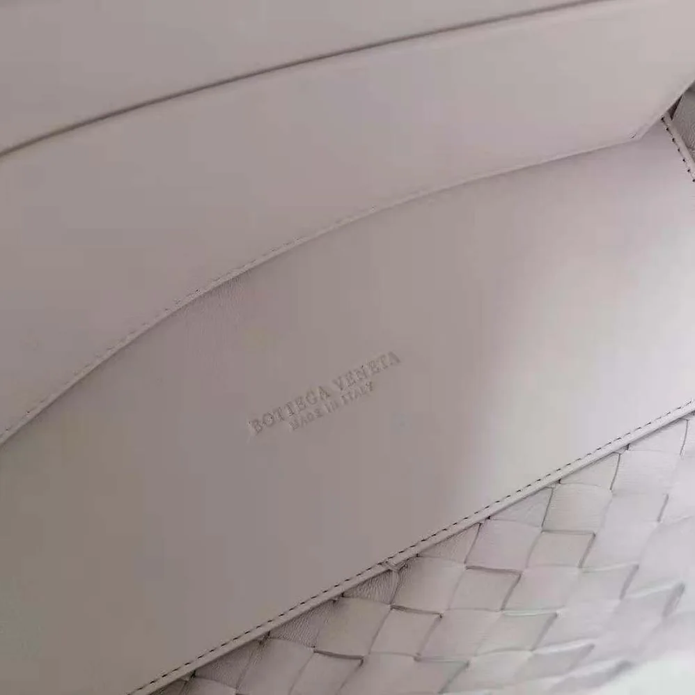 Bottega Veneta Small Andiamo Intrecciato Leather Top Handle Bag for Women in White