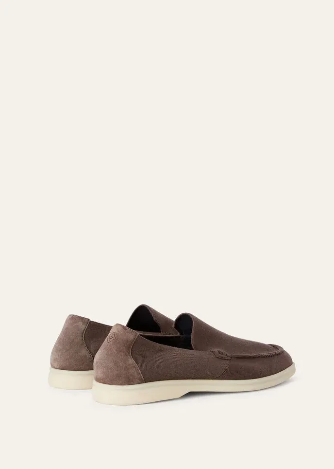Loro Piana Summer Knitted Loafers Brown