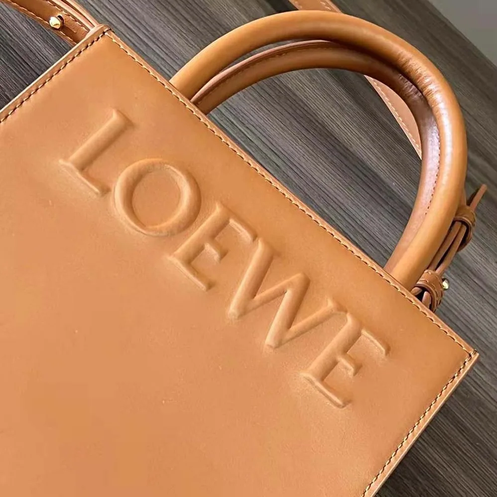 Loewe Standard A5 Tote in Sleek Calfskin for Women in Tan