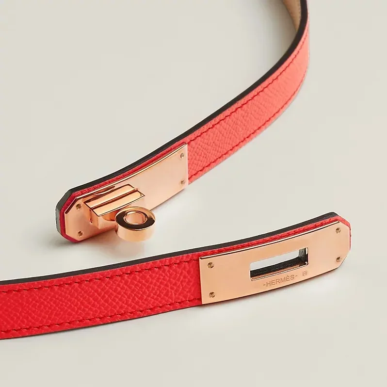 Hermes Kelly 18 Belt Orange Field