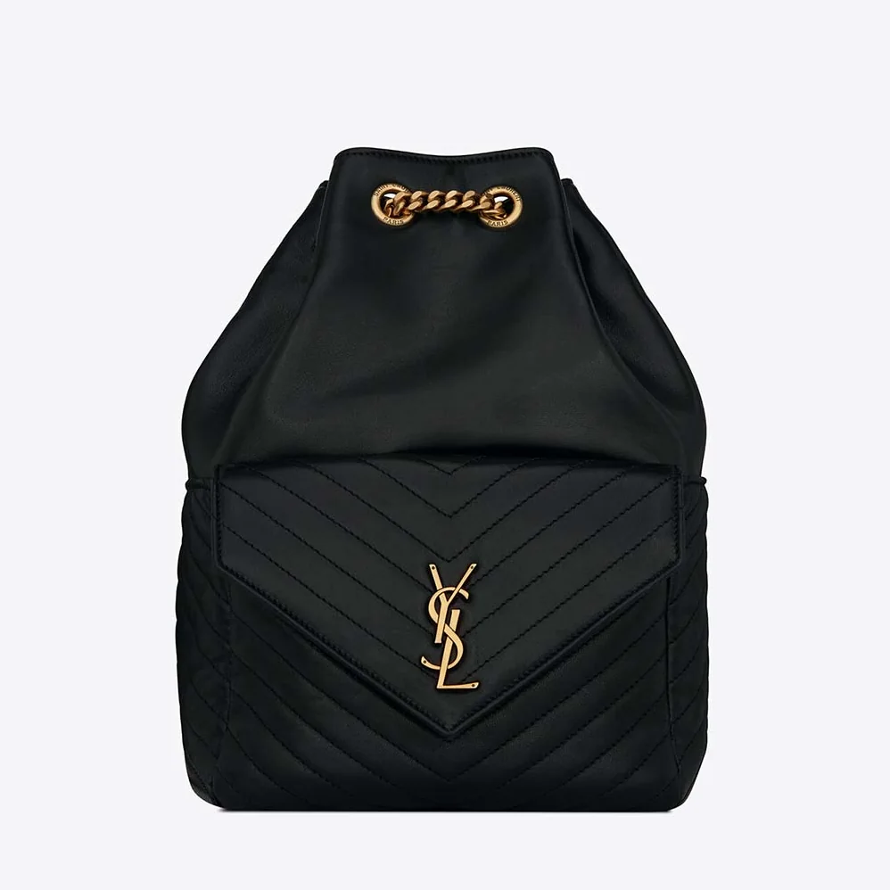 Saint Laurent YSL Joe Backpack in Lambskin for Women in Black Saint Laurent YSL Joe Backpack in Lambskin for Women in Black