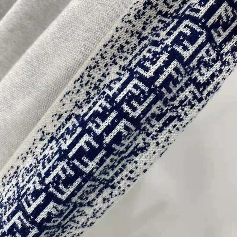 Fendi White Cotton Sweater with an FF Motif for Men Fendi White Cotton Sweater with an FF Motif for Men