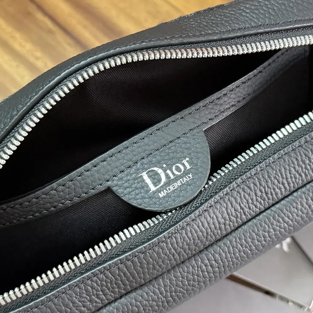 Dior Rider Zipped Messenger Bag Black Dior Oblique Jacquard and Black Grained Calfskin for Men