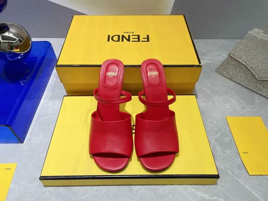 Fendi First Red High in Heeled Sandals Fendi First Red High in Heeled Sandals