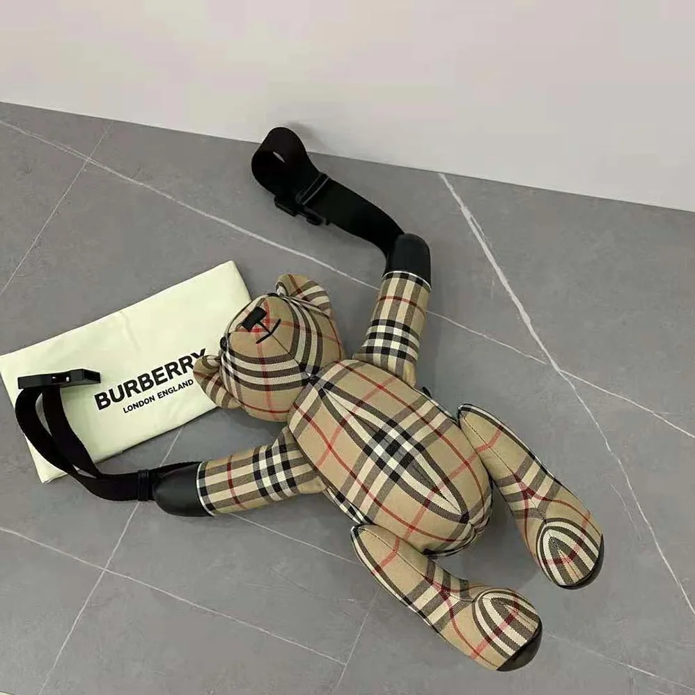 Burberry Exaggerated Check Thomas Bear Bum Bag for Women Burberry Exaggerated Check Thomas Bear Bum Bag for Women