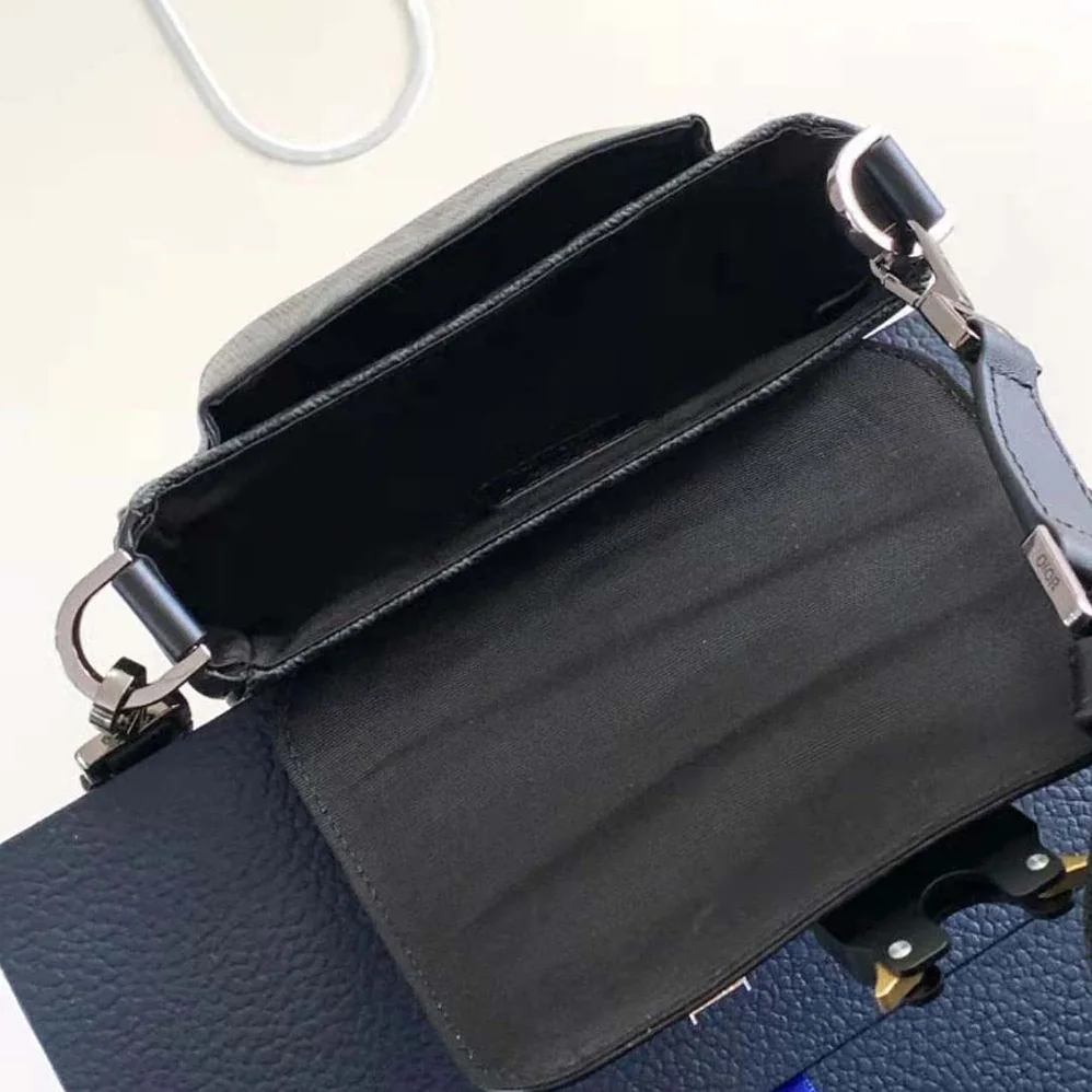 Dior Mini Dior Hit the Road Bag Black CD Diamond Canvas for Men