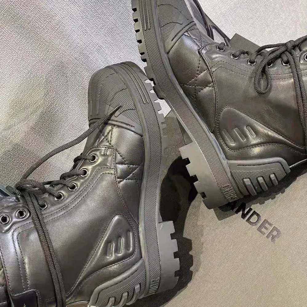 Dior Dioriron Boot Black Quilted Cannage Calfskin for Women