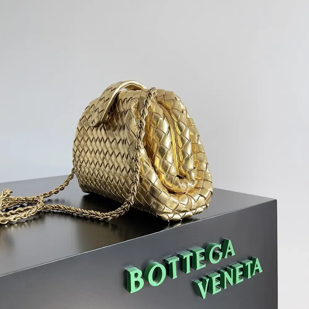 Bottega Veneta Small Lauren 1980 for Women in Gold