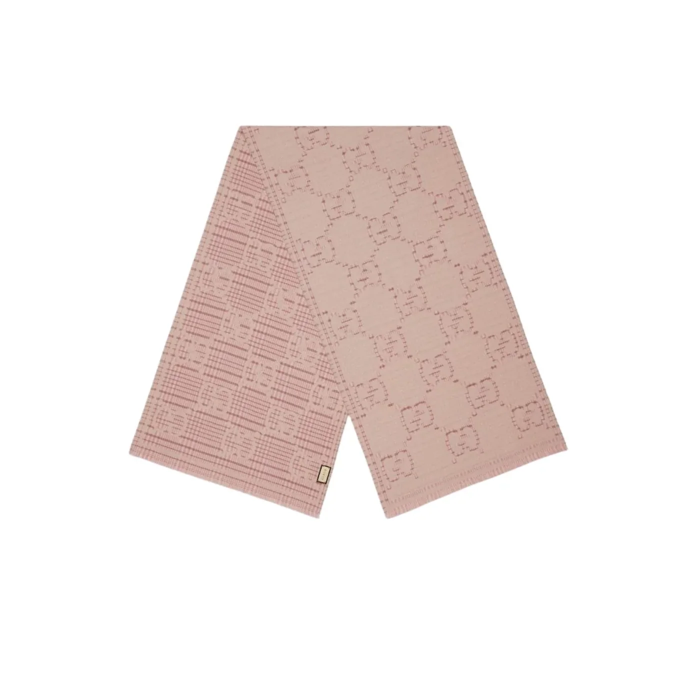Gucci Check GG Scarf Ivory And Pink /
