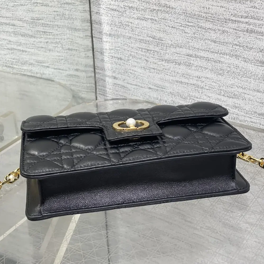 Dior Jolie Mini Bag Black Cannage Lambskin for Women
