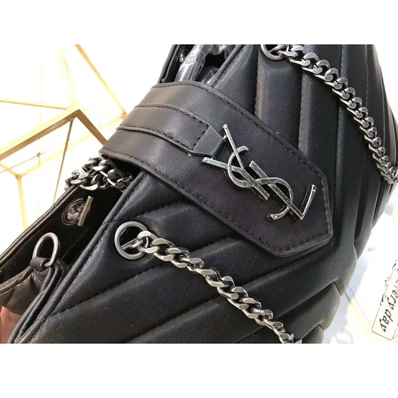 Saint Laurent YSL Small Loulou Shopping Bag Y Quilted in Black Saint Laurent YSL Small Loulou Shopping Bag Y Quilted in Black