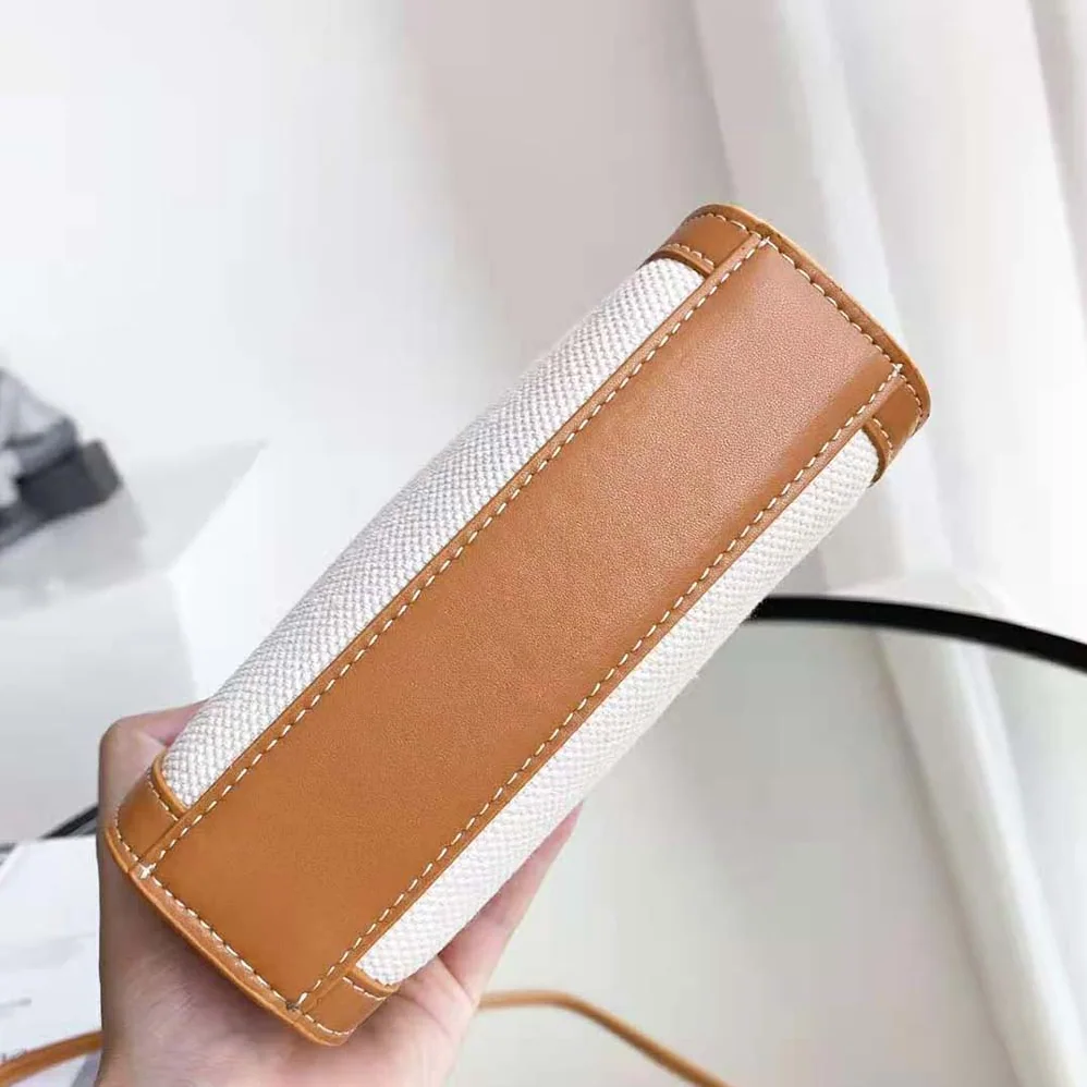 Celine Mini Vertical Cabas Celine in Textile with Celine Print and Calfskin for Women in White Celine Mini Vertical Cabas Celine in Textile with Celine Print and Calfskin for Women in White