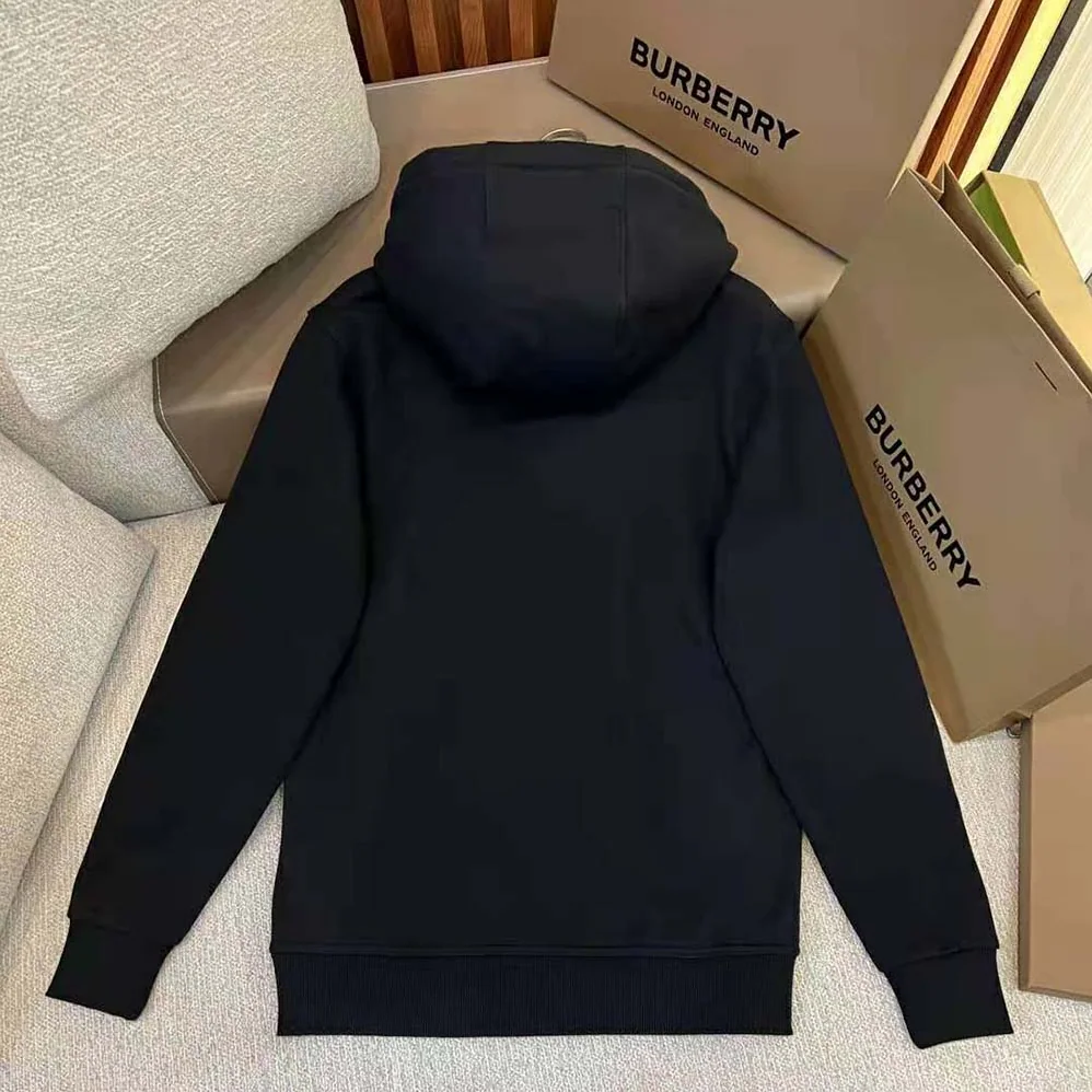 Burberry EKD Cotton Hoodie for Men in Black