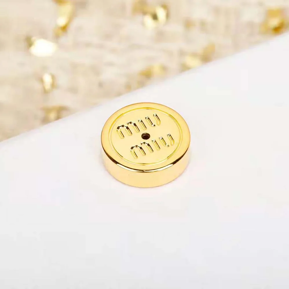 Miu Miu Metal Earrings with Engraved Logo for Women Miu Miu Metal Earrings with Engraved Logo for Women