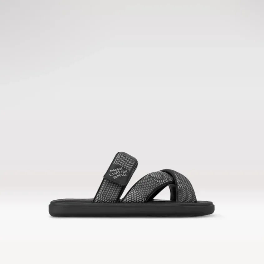 Louis Vuitton LV Venice Mule Monogram Eclipse 1ACRJ1 Louis Vuitton LV Venice Mule Monogram Eclipse 1ACRJ1