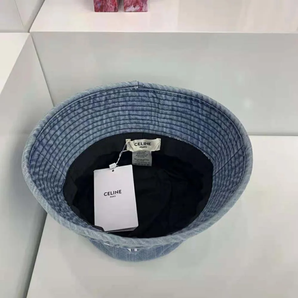 Celine Bucket Hat in Denim for Women in Blue