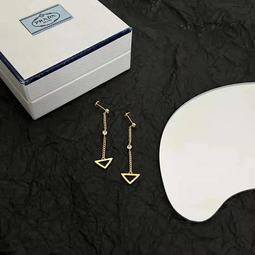 Prada Eternal Gold Cut-out Drop Earrings in Yellow Gold with Diamonds for Women Prada Eternal Gold Cut-out Drop Earrings in Yellow Gold with Diamonds for Women