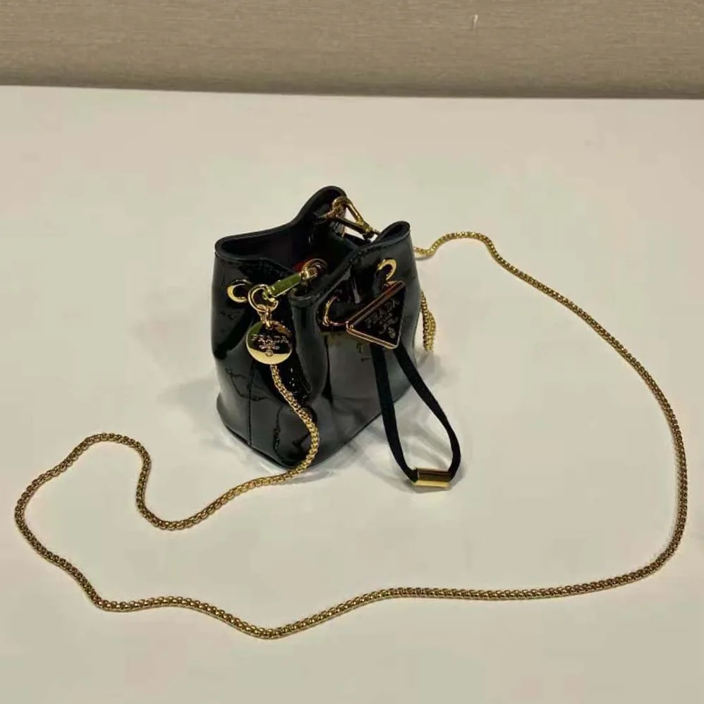 Prada Patent Leather Mini-pouch for Women in Black