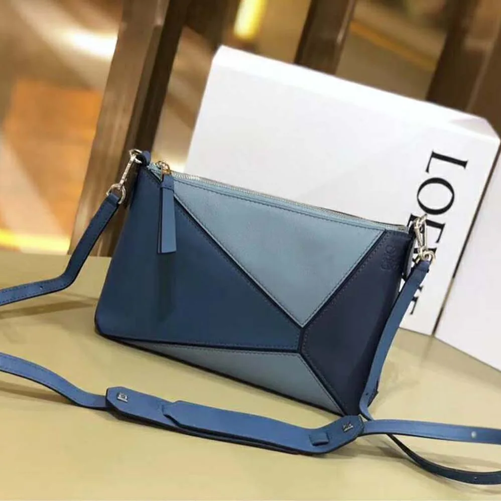 Loewe Puzzle Small Bag Varsity Blue Multitone for Women Loewe Puzzle Small Bag Varsity Blue Multitone for Women