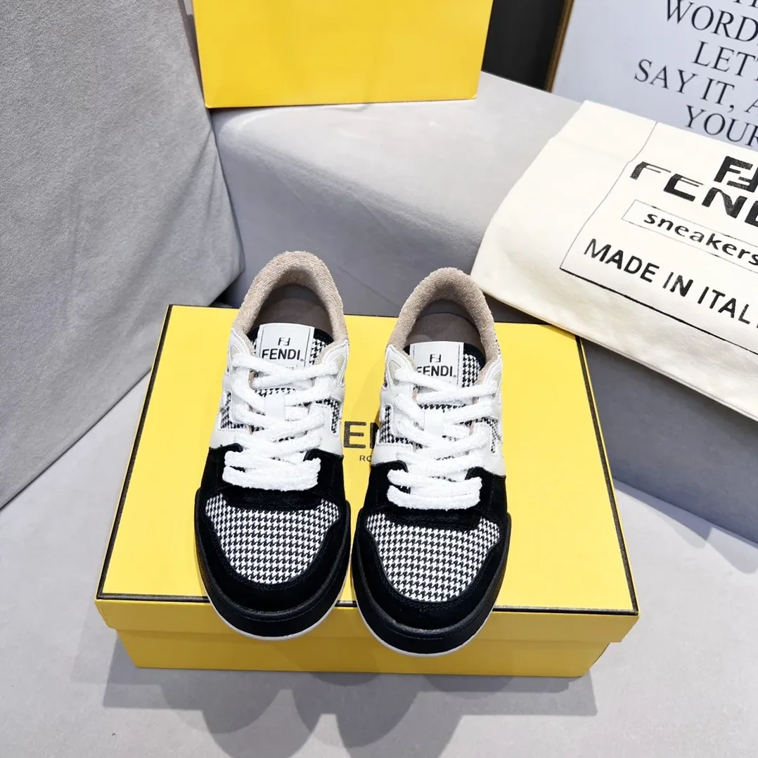 Fendi FD Fendi Match Low Tops Sneakers Black Fendi FD Fendi Match Low Tops Sneakers Black