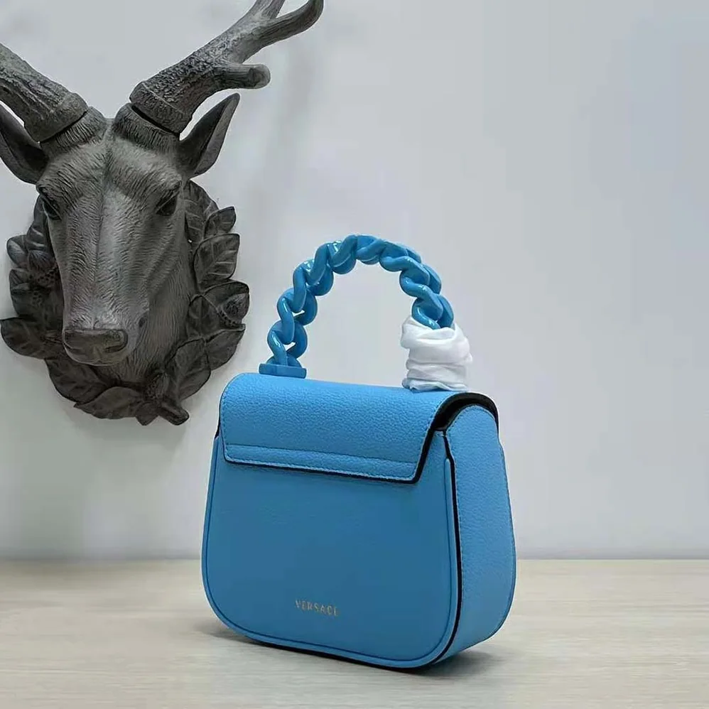 Versace La Medusa Mini Bag for Women in Blue Versace La Medusa Mini Bag for Women in Blue