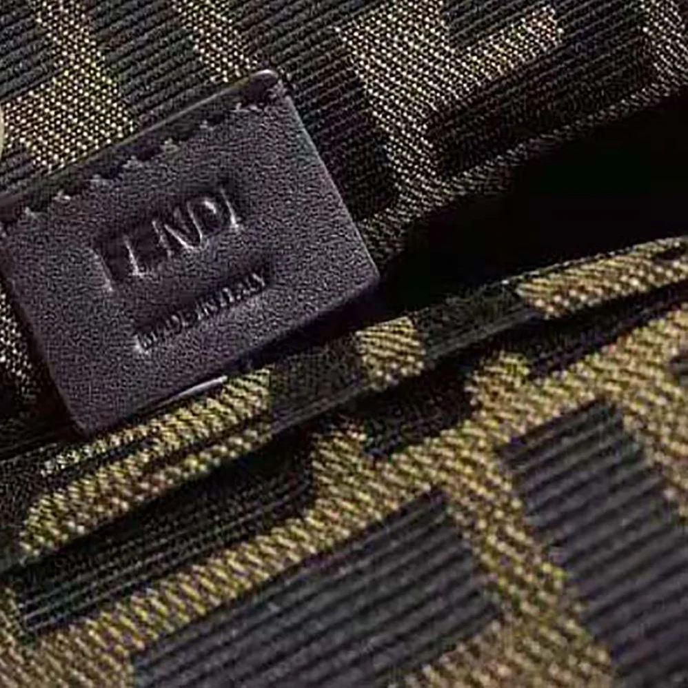 Fendi Mini Baguette Brown Fabric Bag for Women Fendi Mini Baguette Brown Fabric Bag for Women