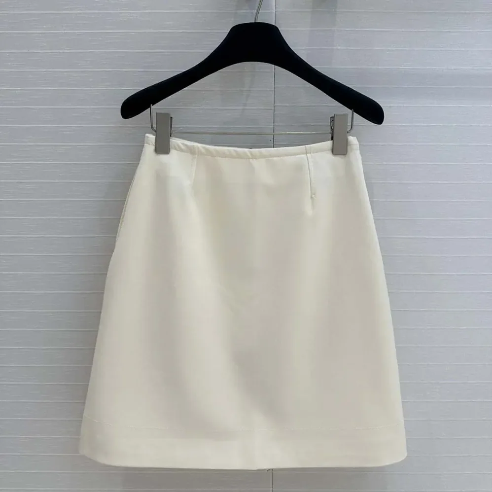 Dior Embroidered Skirt White Wool and Silk for Women Dior Embroidered Skirt White Wool and Silk for Women