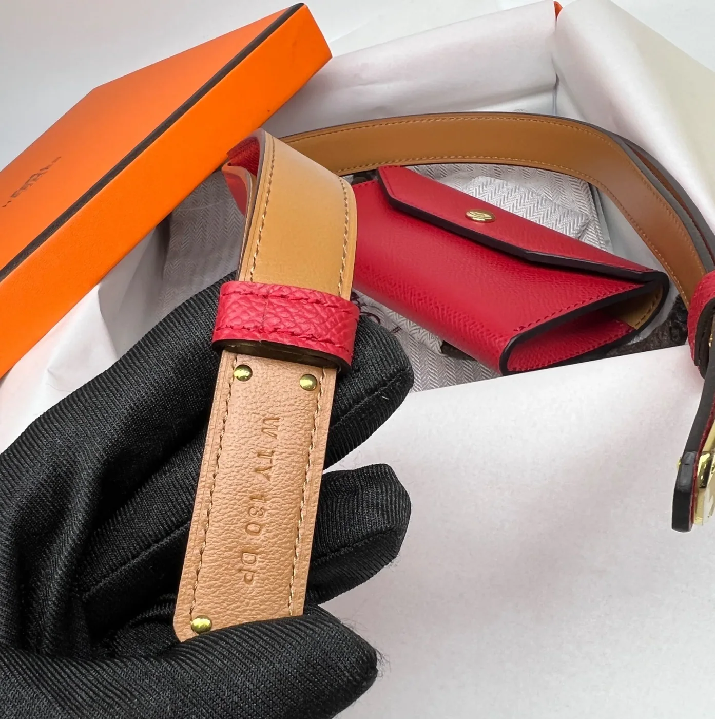 Hermes Kelly Pocket 18 Belt Rouge Radieux