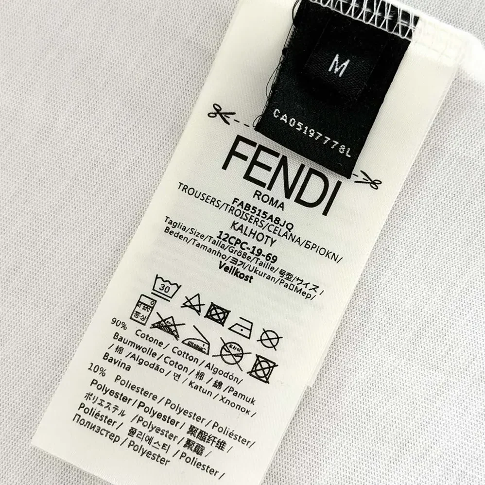 Fendi White Cotton T for Men in shirt