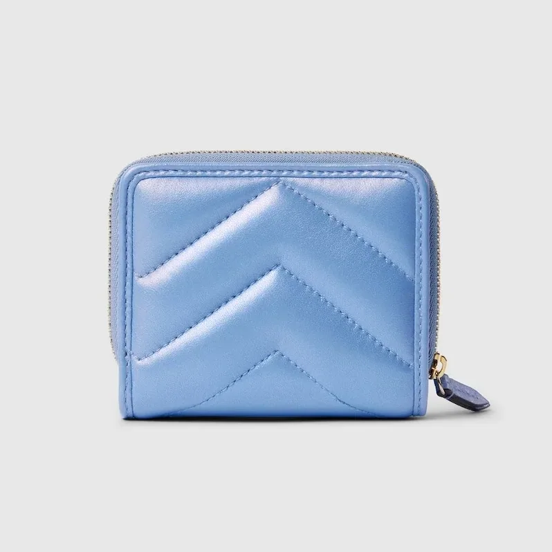 Gucci GG Marmont Mini Wallet Light Blue / Gucci GG Marmont Mini Wallet Light Blue /