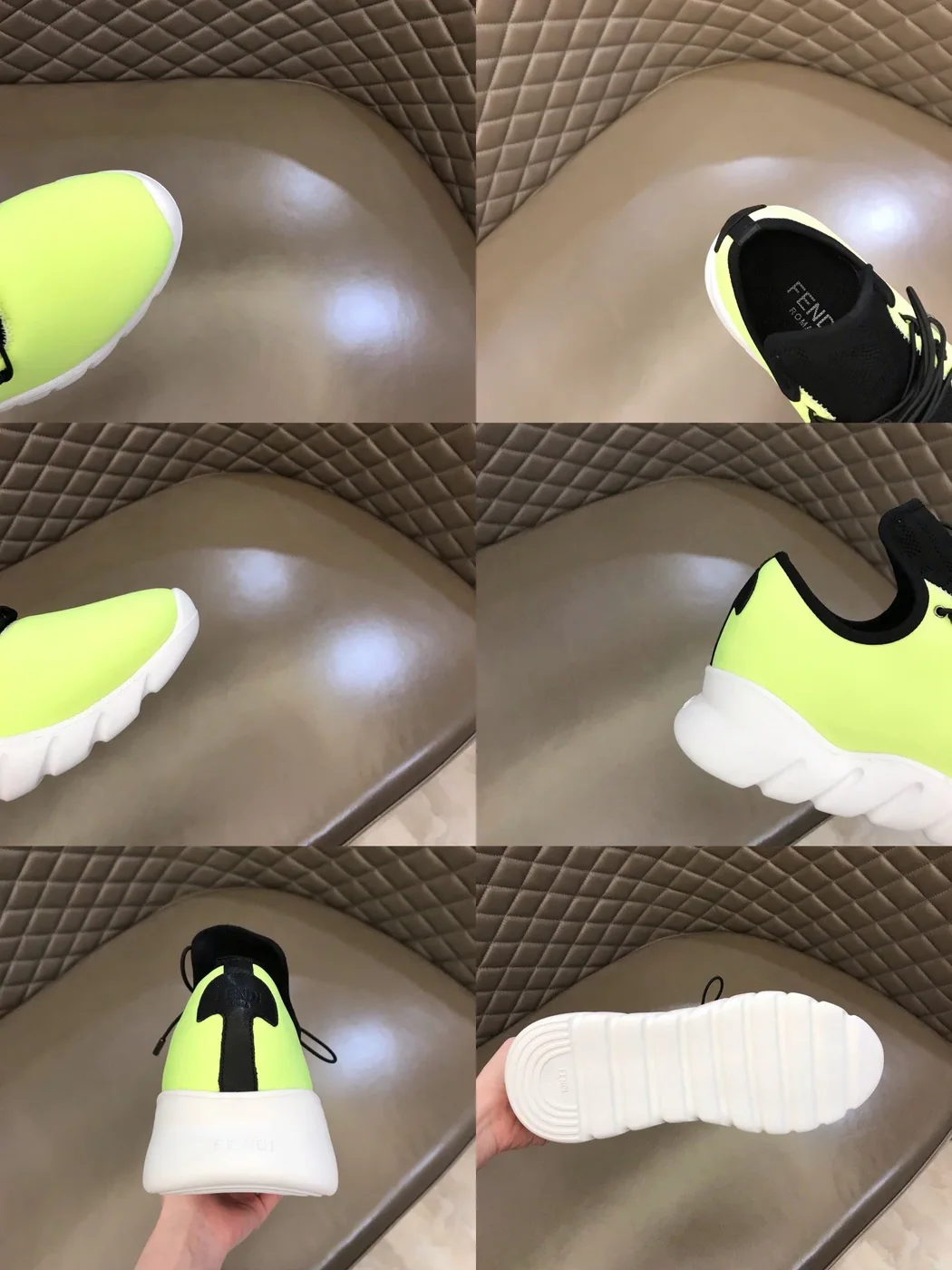 Fendi Force Low Tops Sneakers Glow Green Fendi Force Low Tops Sneakers Glow Green