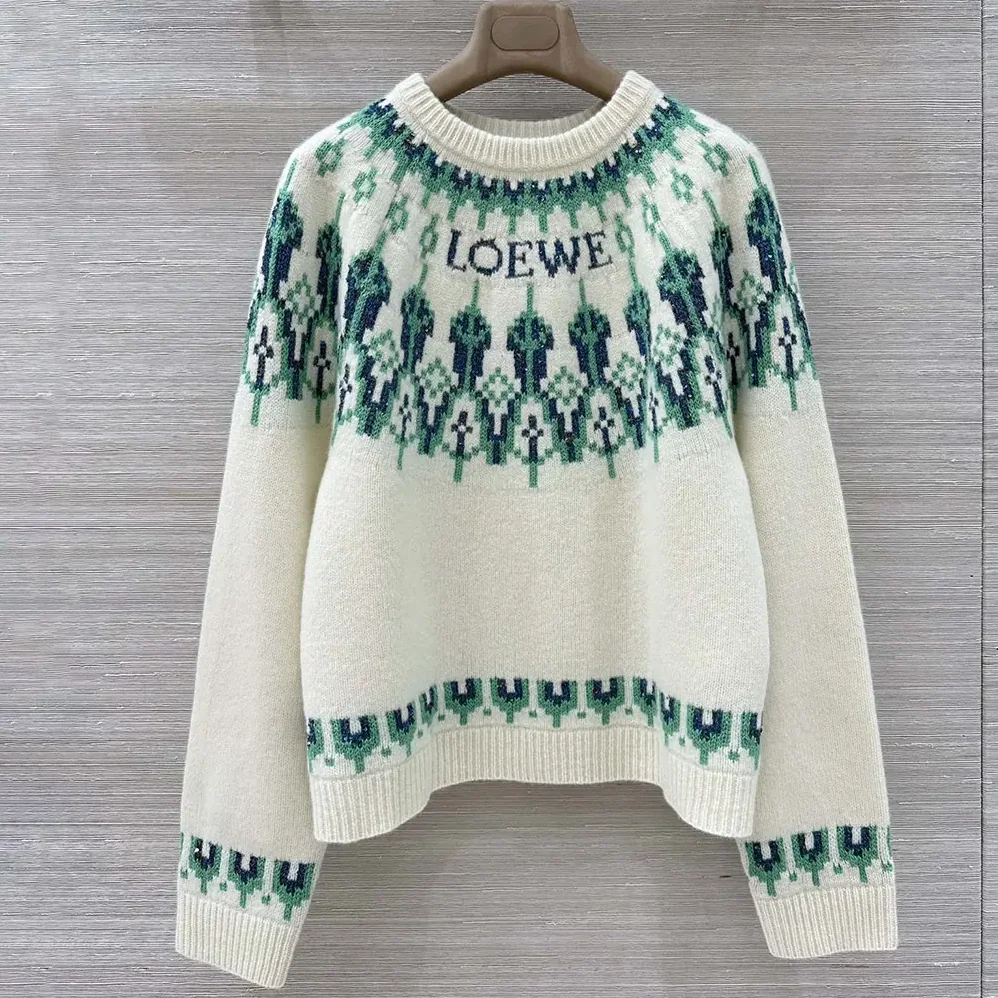 Loewe Sweater in Wool Blend for Men in White Loewe Sweater in Wool Blend for Men in White