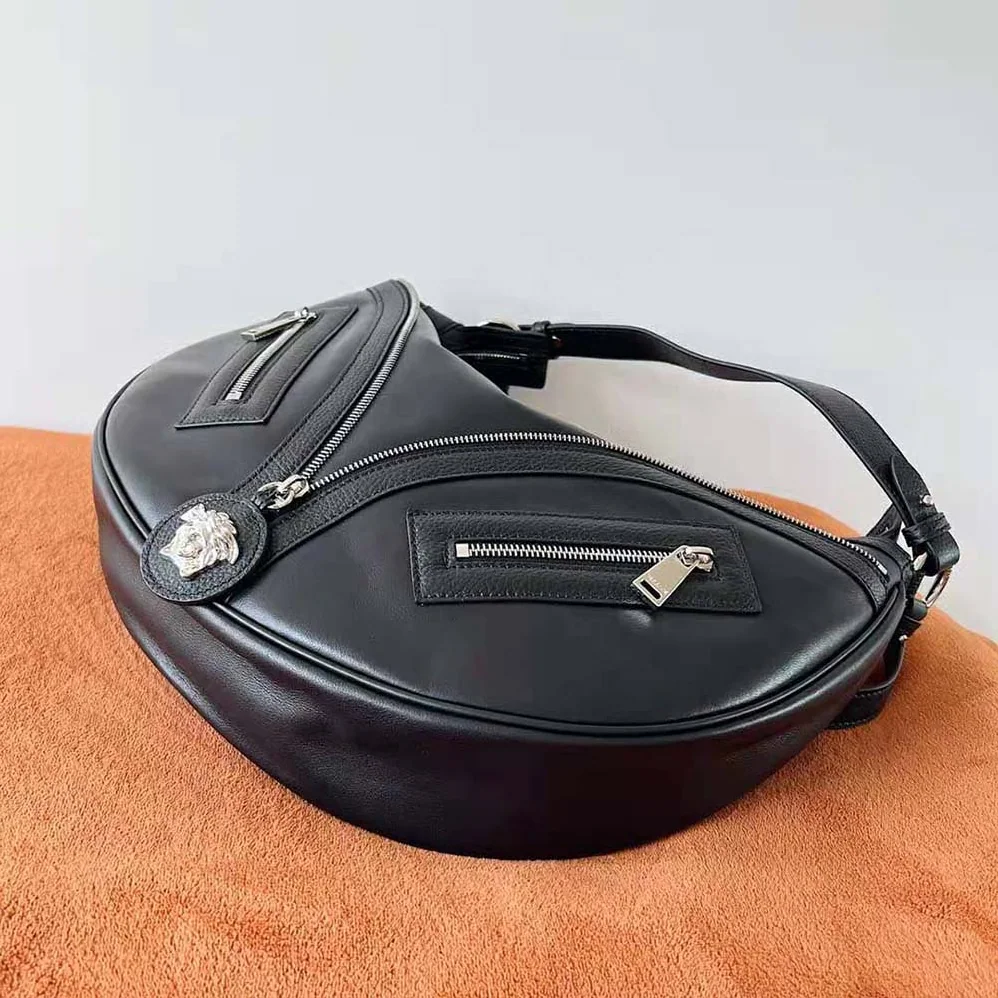 Versace Repeat Hobo Bag for Women in Black Versace Repeat Hobo Bag for Women in Black