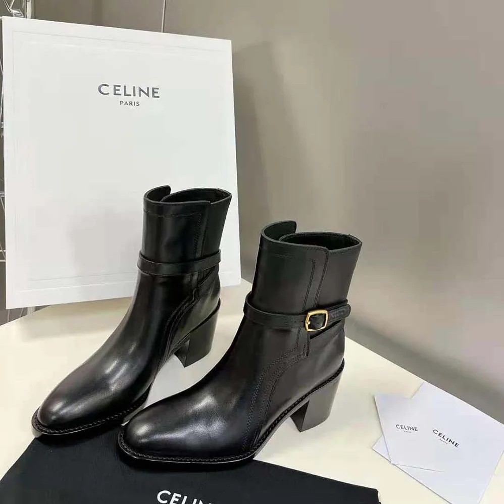 Celine Condé Jodhpur Boot in Calfskin for Women in Black Celine Condé Jodhpur Boot in Calfskin for Women in Black